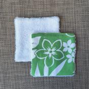 Coton lavable en éponge bambou Green Tiaré