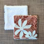 Coton lavable en éponge bambou Tiaré Brown